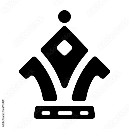 Ruler headdress icon in filled style 