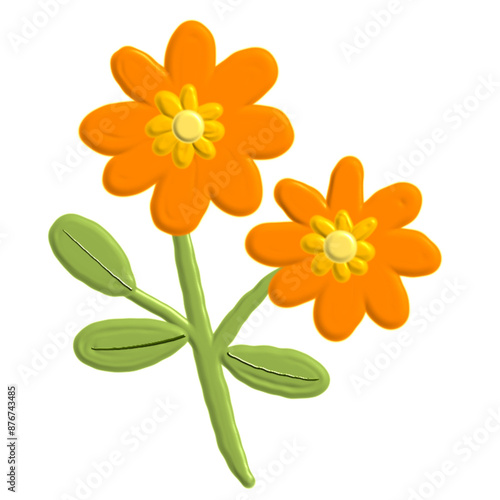 flowers isolated on white background