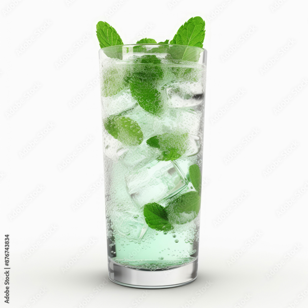 generated illustration carafe drinking glass with water and mint generated illustration carafe drinking glass with water and mint