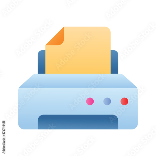 A streamlined printer icon representing printing functionality for documents, images, and more