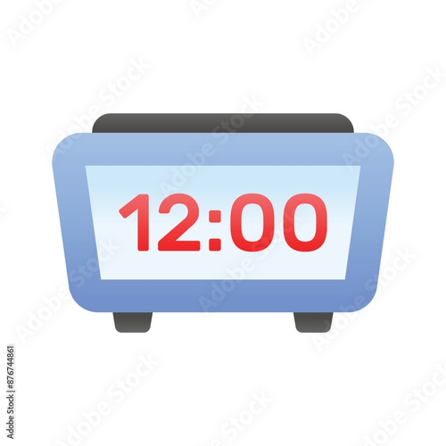 A stylish table clock icon, ideal for indicating timekeeping and scheduling functions