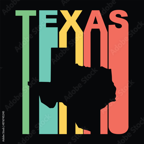 texas creative text based t shirt design
