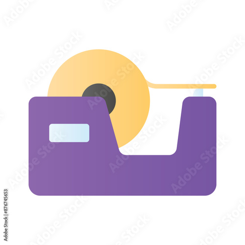 A small tool that holds and dispenses adhesive tape, tape dispenser vector