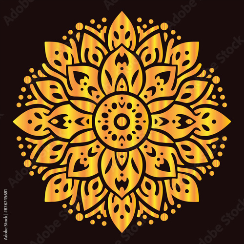 Gold black background design vector stock illustration