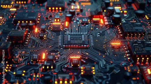 Wallpaper Mural 3d rendered cybersecurity concept with fingerprint authentication on integrated circuit for secure online access Torontodigital.ca