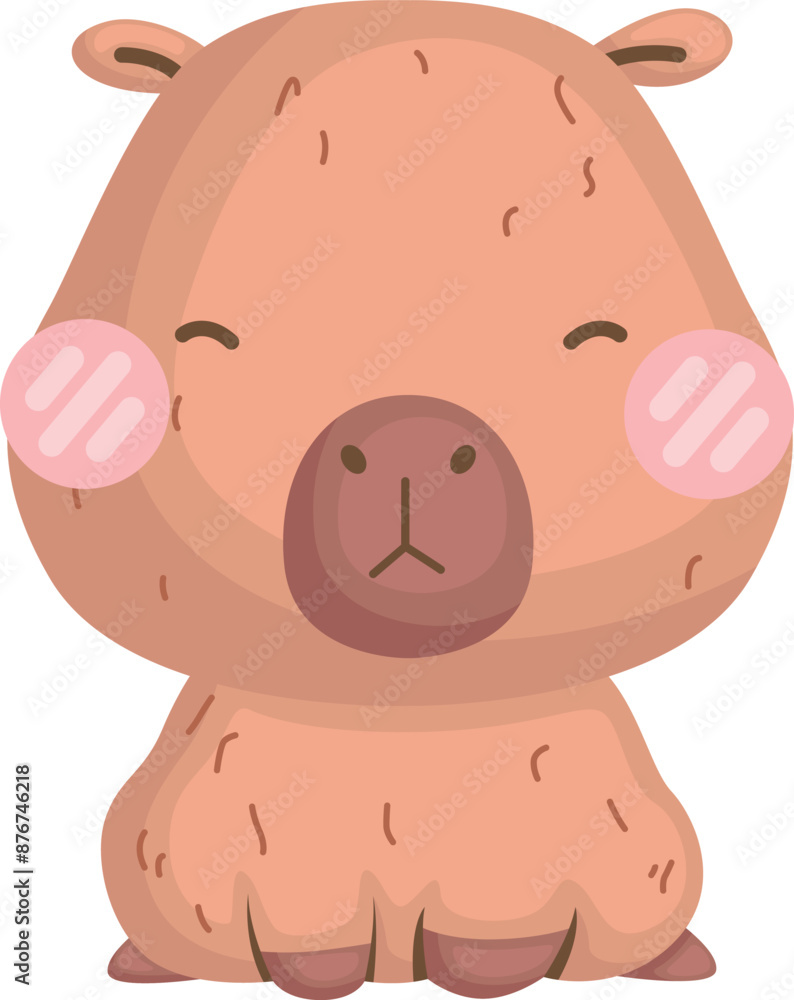 a vector of a cute capybara illustration a vector of a cute capybara illustration
