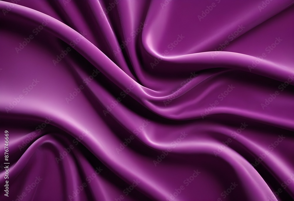 Fototapeta premium deep purple satin velvet wavy drapery texture sample background