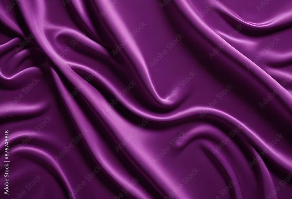Obraz premium deep purple satin velvet wavy drapery texture sample background