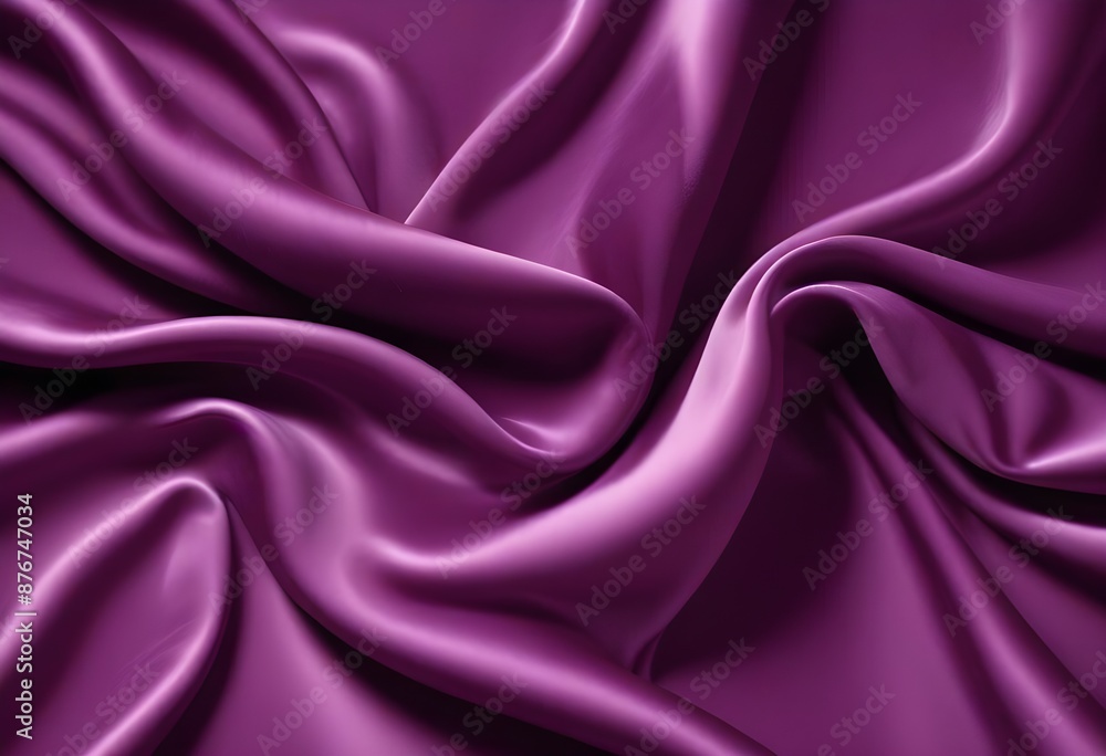 Fototapeta premium violet satin velvet wavy drapery texture sample background