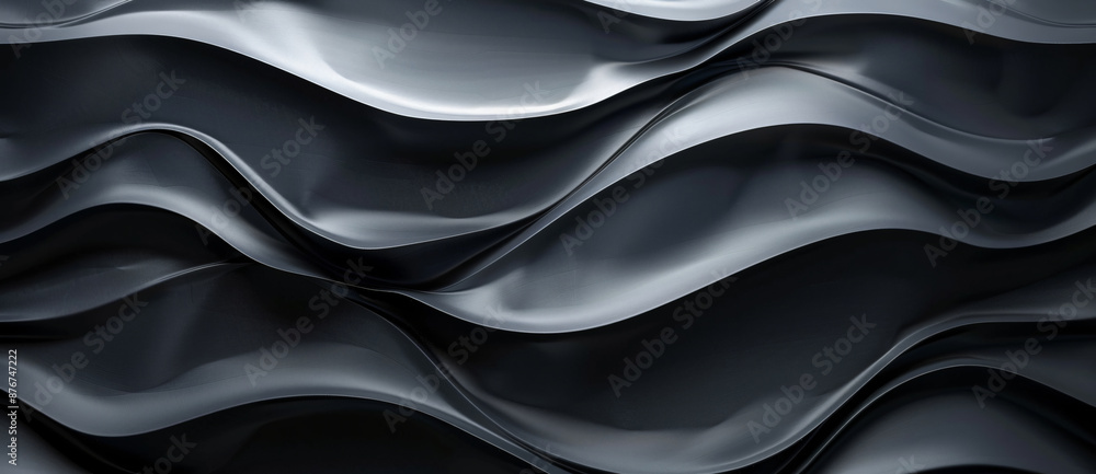 3d render of abstract dark gray background with wavy elements
3d render of abstract dark gray background with wavy elements