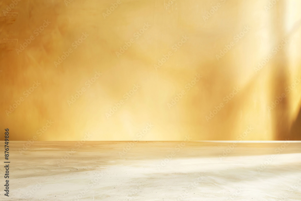 Minimalist yellow wall for product showcase. Minimalist yellow wall for product showcase.