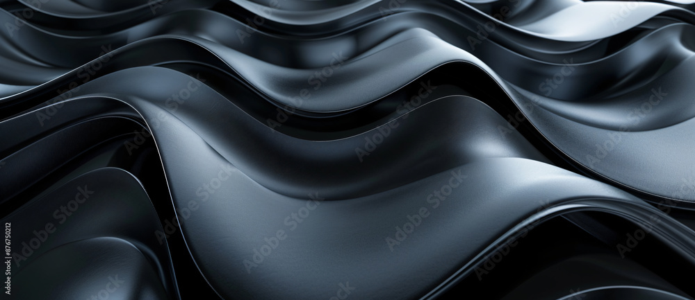 3d render of abstract dark gray background with wavy elements
3d render of abstract dark gray background with wavy elements