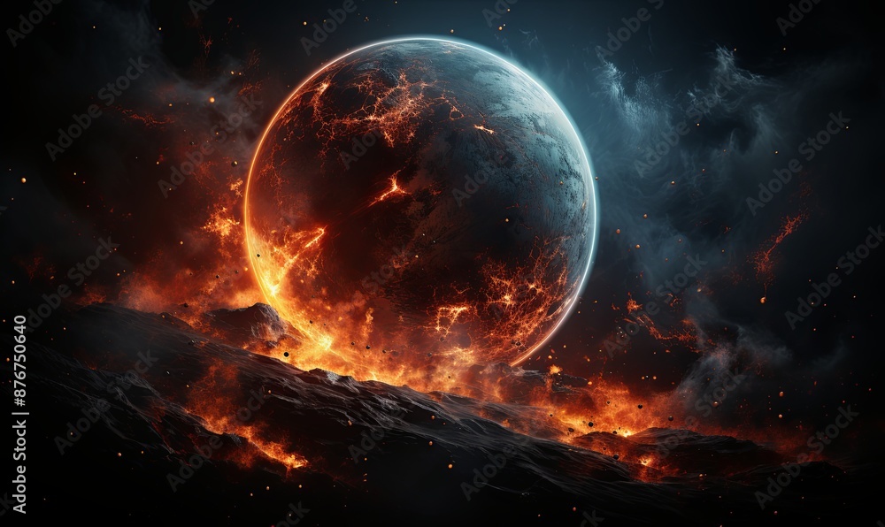 Planet Mars Rising in the Night Sky Planet Mars Rising in the Night Sky