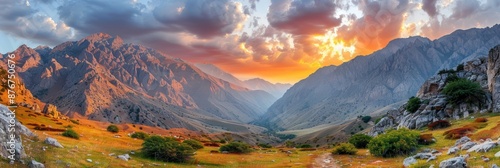 Chimgan Mountains Near Tashkent City, Uzbekistan photo