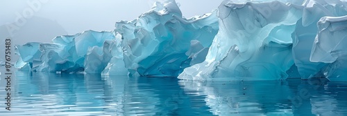 Detailed View of Ice at Monacobreen Glacier photo