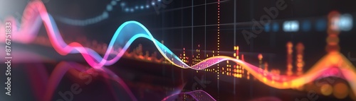 Visualizing the sound waves of aYi Duan Yin Le . The colors represent the different frequencies of the sound.
