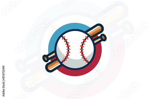 Baseball championship logo design template	
