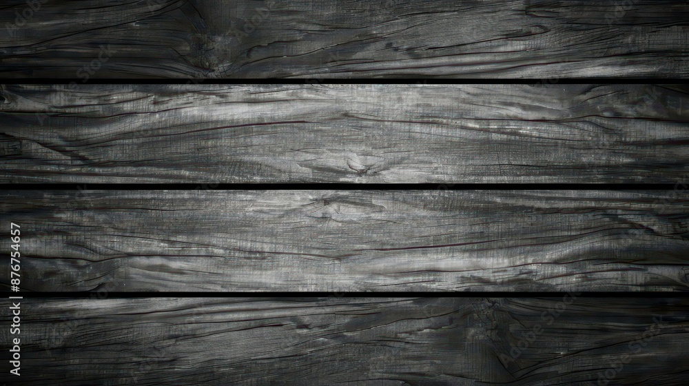 Obraz premium Stylish black and white wooden plank background for a modern aesthetic in your designs.