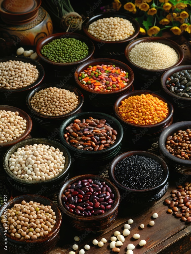 Assorted beans and cereals essential for Indian homes Assorted beans and cereals essential for Indian homes
