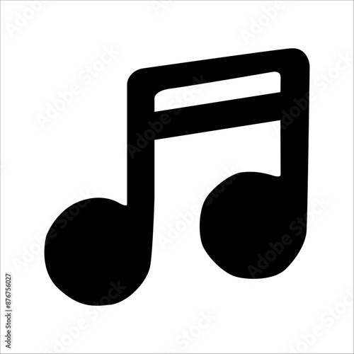 Music notes icons set. Vector illustration.