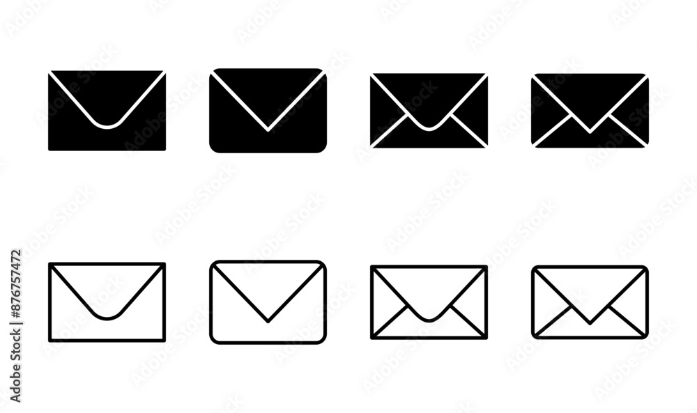 Mail icon set. email icon vector. E-mail icon. Envelope illustration Mail icon set. email icon vector. E-mail icon. Envelope illustration