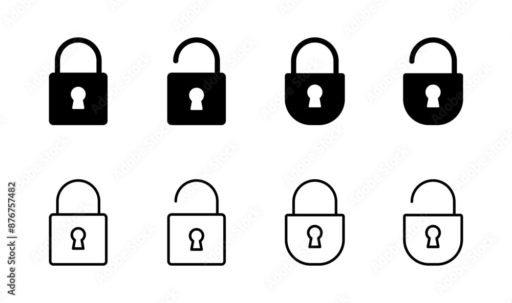 Lock icon set. Padlock icon vector. Encryption icon. Security symbol Lock icon set. Padlock icon vector. Encryption icon. Security symbol