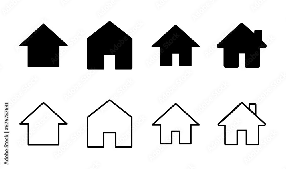 House icon set. Home icon vector House icon set. Home icon vector