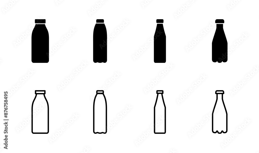 Bottle icon set. bottle vector icon Bottle icon set. bottle vector icon