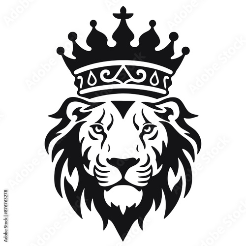 Silhouette of a lion wearing a crown