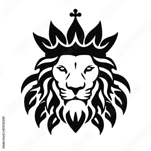 Silhouette of a lion wearing a crown