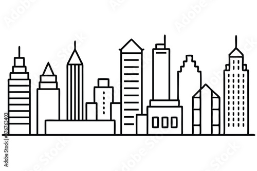 City Skylines Line Art Illustration Inspiration Ideas For Designers