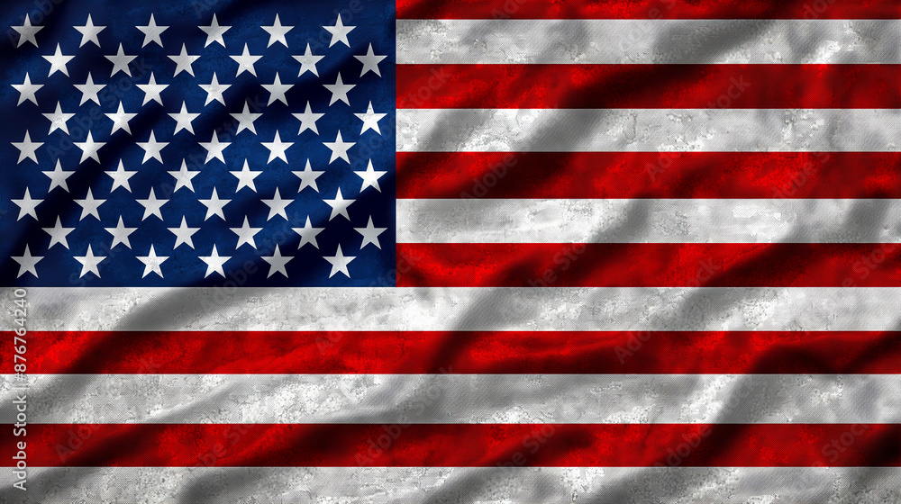 Fototapeta premium the American flag waving