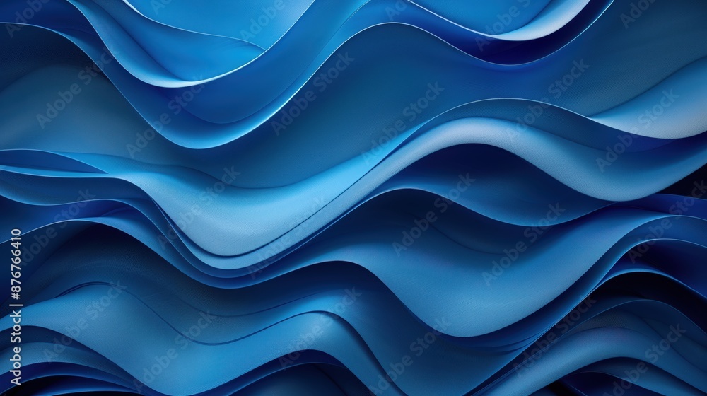 Abstract blue wave pattern background featuring overlapping layers and smooth curves, perfect for design, creativity, and artistic inspiration. Abstract blue wave pattern background featuring overlapping layers and smooth curves, perfect for design, creativity, and artistic inspiration.