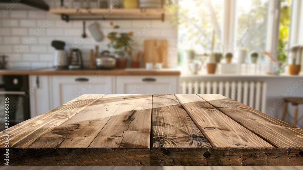 Minimalist Kitchen Interior with Empty Wooden Table kitchen Minimalist Kitchen Interior with Empty Wooden Table kitchen