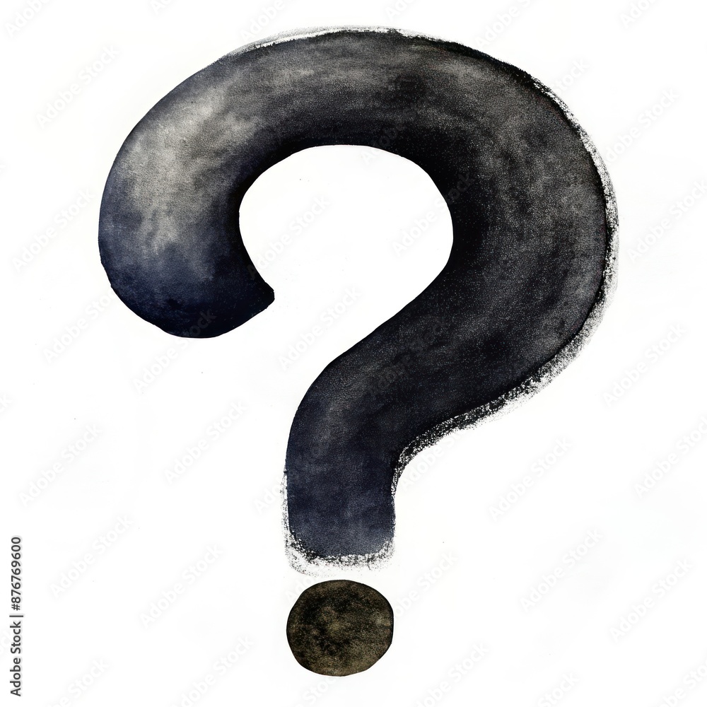 black ink spray question mark symbol isolated on white background black ink spray question mark symbol isolated on white background