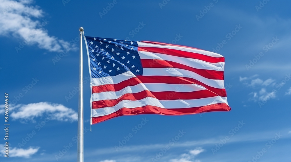the American flag waving the American flag waving