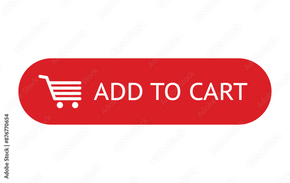 Add to Cart Button with Cart Icon Isolated on White Background Add to Cart Button with Cart Icon Isolated on White Background