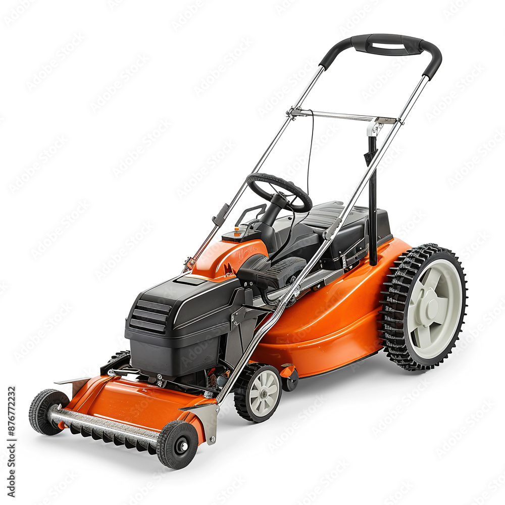Lawn Mower Isolated on White Background Lawn Mower Isolated on White Background