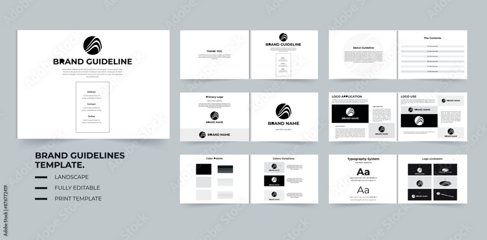 Brand Manual or brand guidelines presentation template design or visual identity for company Brand Manual or brand guidelines presentation template design or visual identity for company