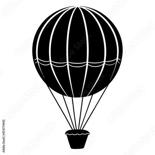 aerostat black silhouette art illustration