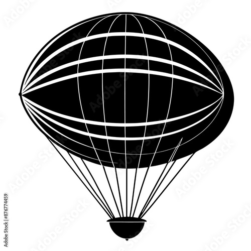 aerostat black silhouette art illustration