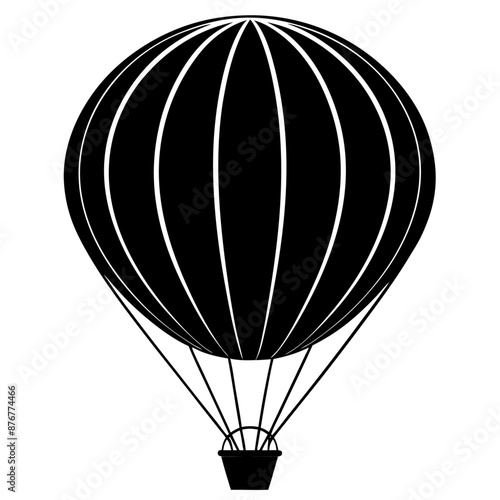aerostat black silhouette art illustration
