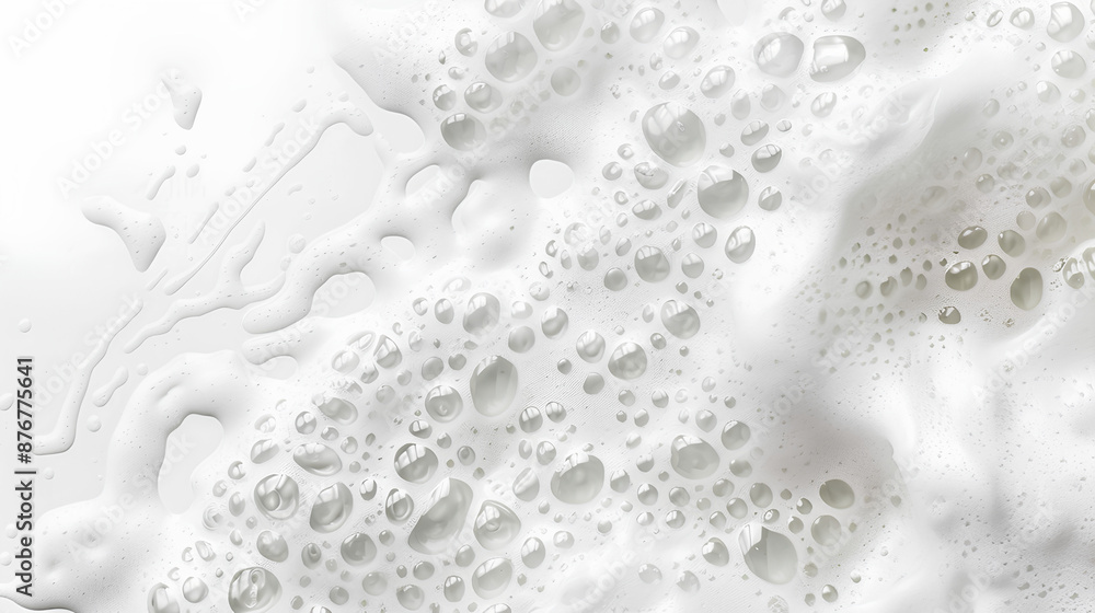 Naklejka premium white soap foam isolated on white background