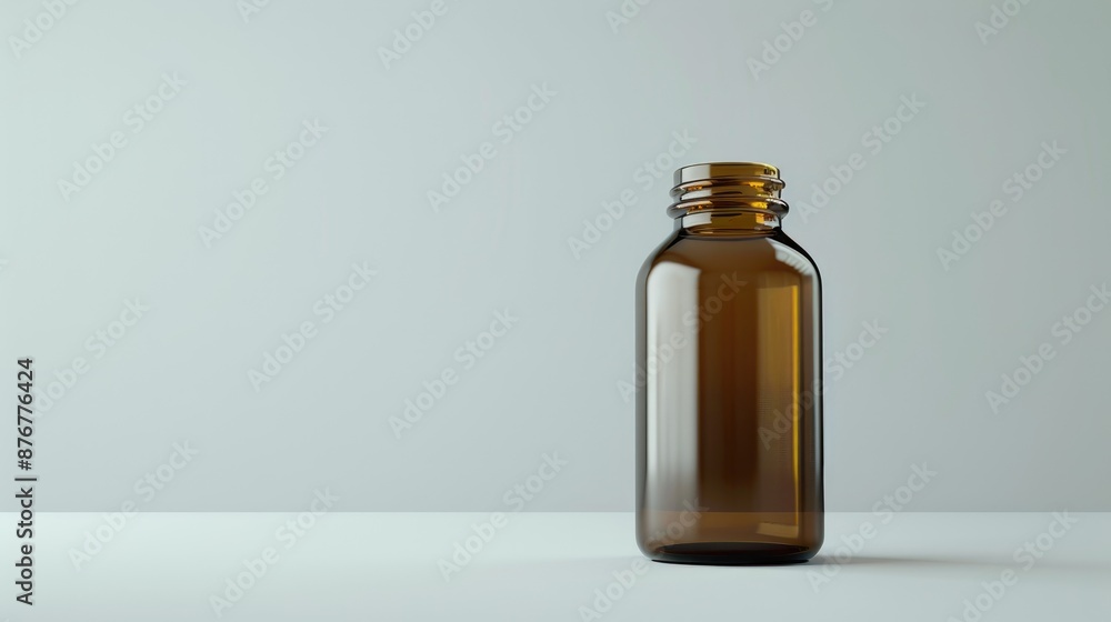 Medicine bottle on white background for copy space Medicine bottle on white background for copy space