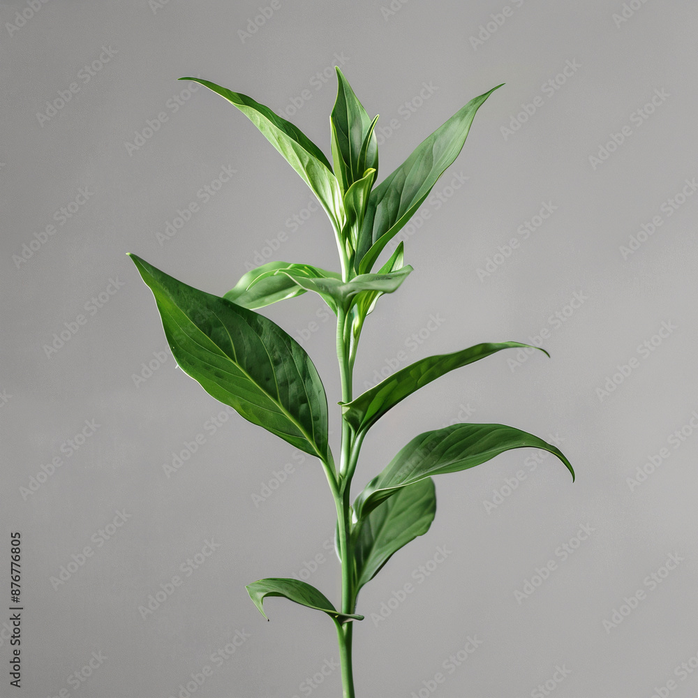 Fototapeta premium Plant isolated on gray background