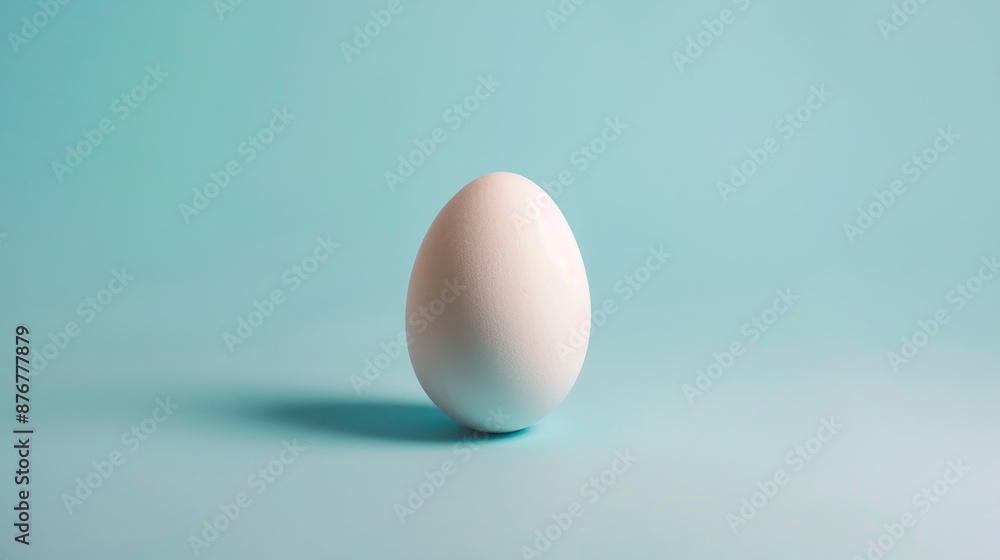 egg on a pale blue backdrop egg on a pale blue backdrop