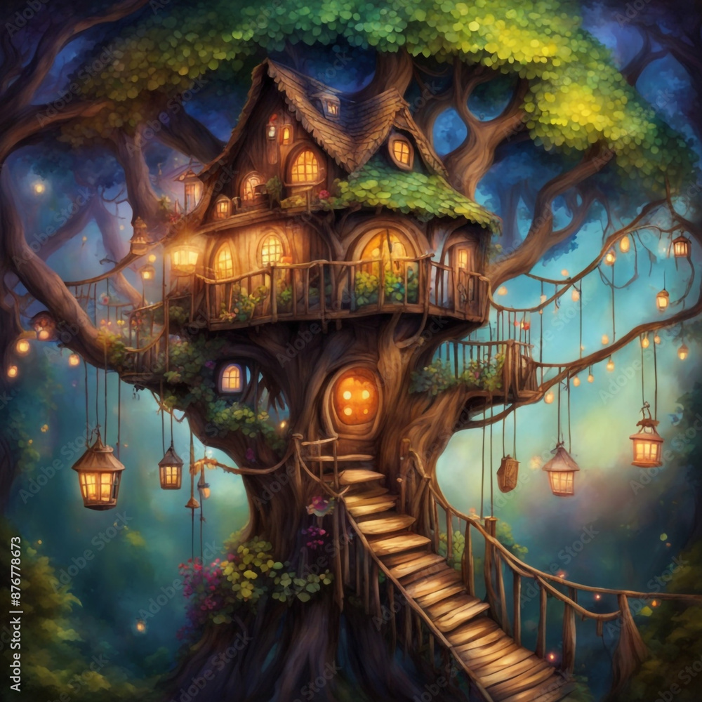 Obraz premium treehouse in a dream