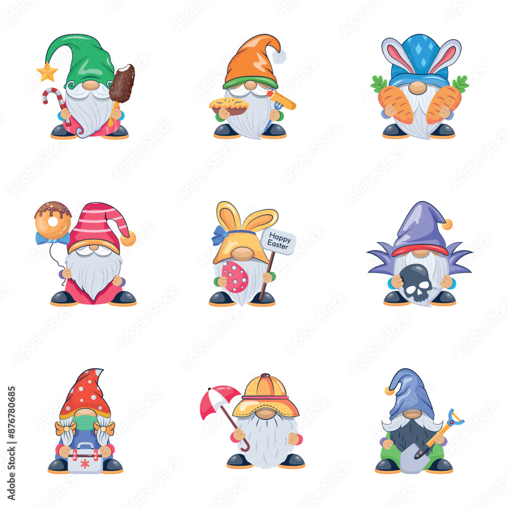 WebSet of Cute Midget Flat Character Icons
WebSet of Cute Midget Flat Character Icons