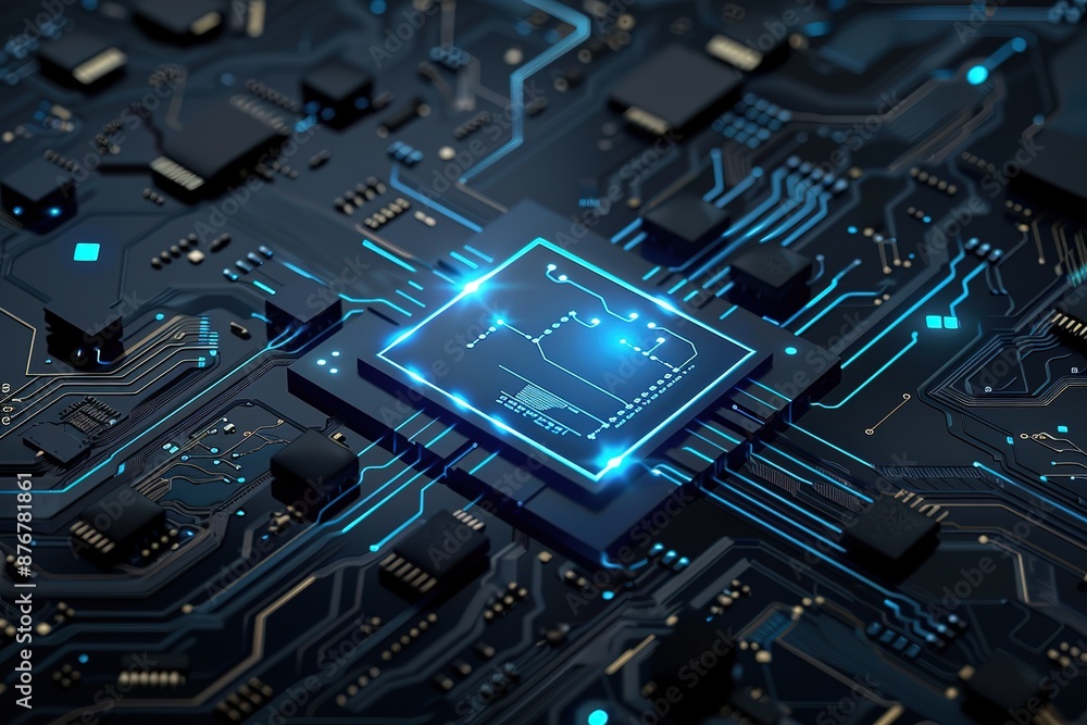 Futuristic chipset processor with circuit board digital transformation abstract technology background. Innovative tech and artificial intelligence cloud computing concept. Futuristic chipset processor with circuit board digital transformation abstract technology background. Innovative tech and artificial intelligence cloud computing concept.