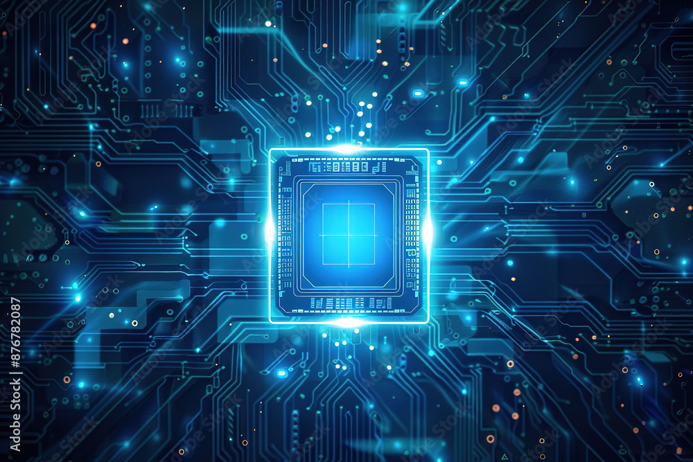 Futuristic chipset processor with circuit board digital transformation abstract technology background. Innovative tech and artificial intelligence cloud computing concept. Futuristic chipset processor with circuit board digital transformation abstract technology background. Innovative tech and artificial intelligence cloud computing concept.